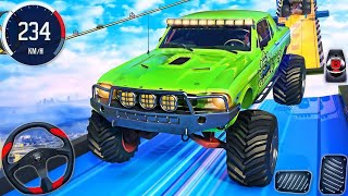 Extreme Monster Truck Mega Ramp Racing - GT Car Impossible Stunts Driving - Android GamePlay #3