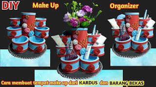 DIY Ide Kreatif Cara Membuat Tempat Make Up Dari Kardus Dan Barang Bekas||DIY Makeup Organizer Ideas