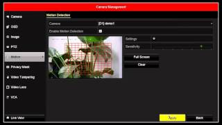 How to configure recording by motion detection