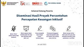 Diseminasi Hasil Proyek Percontohan Percepatan Inklusi Keuangan di Kab Berau dan Kab Cirebon