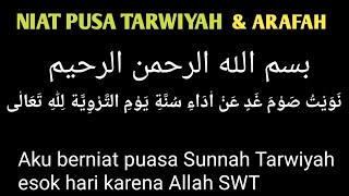 Niat puasa Tarwiyah dan Arafah/niat puasa Sunnah Dzulhijjah