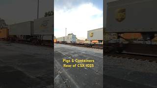 End of CSX I025 #container #piggyback #trailer @CameraBryan #athensalabama #trainvideo #csx #ttx