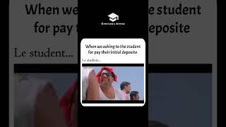 When we asking to the student for pay their initial deposite#studyabroad #shorts #viralvideo #funny