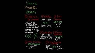 STATISTICS || Formulas | Lecture 6c | #maths