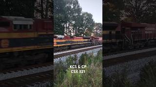 CPKC KCS & CP on CSX 521 - Lots of Train Horn in the Country #cpkc #kcs #cp #csx #trainhorn #horns