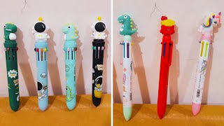 Unboxing and Review of 10 Colors ballpoint pens stationery creative pens gifts for students office