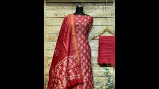 New Designs in Maheshwari Cottonsilk Dress Materials for Orlffice Wear@stunningwear7951