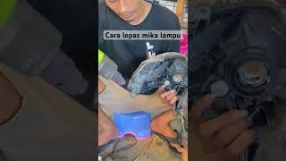 Cara lepas mika lampu motor sendiri pasang lampu biled #biled #biledalaala #cebe