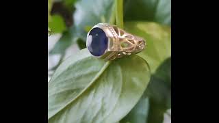 Natural glass treated sapphire with sterling silver code 110