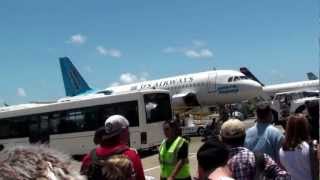 Walking to plane at Punta Cana Airport