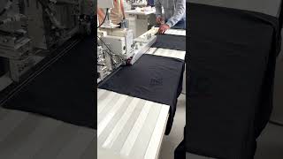 Full Automatic Flat Bottom Hemming Machine  With Side Seam For Knit T-Shirt #shorts