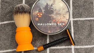 Karve Overlander Aluminum razor & Macduffs Hallowed Sky Soap