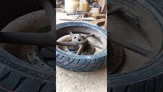 Tyre Replaced yamaha fz #Yamaha #shorts #ytviral #subscribe