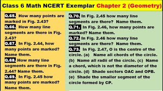 Class 6 Math Ch-2 Q 65 to Q 73 Math NCERT Exemplar Solution|MATH|NCERT|Geometry|CBSE|Chapter 2|NCERT