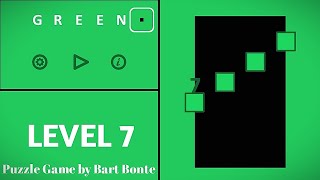 Green LEVEL 7 - Puzzle Game by Bart Bonte