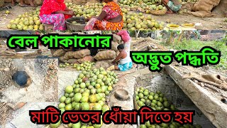 বেল পাকানোর অদ্ভুত পদ্ধতি || পশ্চিমবঙ্গের সর্ববৃহৎ বেলের  আড়ৎ || wood apple ||stone apple