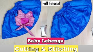 Baby lehenga choli cutting & stitching for 6mon-1 year girl | Baby lehenga choli cutting & stitching