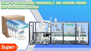 ZY-YTJ800 Encasing Machine for Standing Pouch #casepacker #casepacker