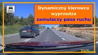 Dynamiczny kierowca wyprzedza zamulaczy