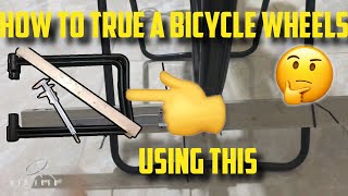 HOW TO TRUE A BICYCLE WHEELS USING DIY TRUING STAND