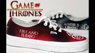 GAME OF THRONES TARGARYEN AND STARK CUSTOM VANS | TIMELAPSE