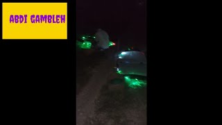 Tes layangan gapangan di malam hari pakai lampu led