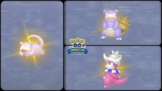 Pokemon Go: Evolve Shiny Kanto Slowpoke into Shiny Slowbro & Slowking (Community Day Surf)