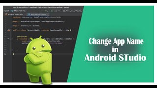 How To Change App Name In Android Studio(Change Application Name)