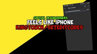 SPECIAL 1K⚡| KINGTOUCH MODULE FEEL LIKE IPHONE ⚡ / IMPROVE SENSITIVITY ⚡