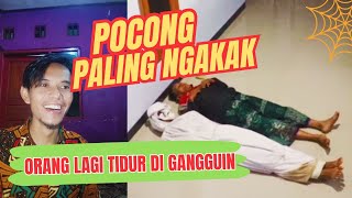 ORANG LAGI TIDUR DI GANGGUIN POCONG #REACT FRANK POCONG