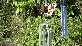 British Butterfly Wind Chime:  Peacock