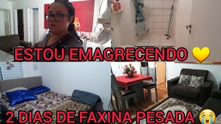 2 DIAS COMIGO NA FAXINA PESADA+ESTOU EMAGRECENDO?