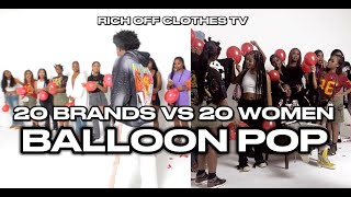 20 BRANDS VS 20 WOMEN BALLOON POP