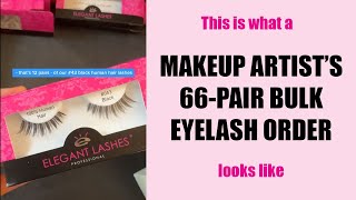 Packing a Makeup Artist's 66-pair Bulk Eyelash Order