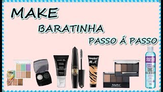 TUTORIAL COM MAQUIAGENS BARATINHAS PASSO Á PASSO.