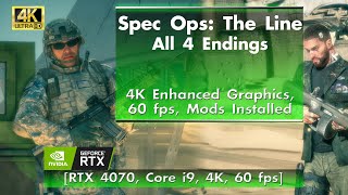 Spec Ops The Line 4K Enhanced - All 4 Endings [RTX 4070, Core i9, 4K, 60 FPS]