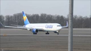 Condor B763 with Sunny Heart Tail Landing RWY 07L @Frankfurt Airport