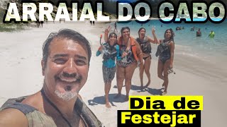 Arraial do Cabo é INCRÍVEL. Passeio de Barco com a família e depois em Cabo Frio na melhor pizzaria.