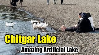 Walking in Chitgar Lake in Tehran, Iran (Artificial Lake)