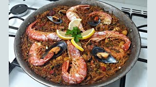 Fedeua catalana  🦐 الشعرية الكطالونية بفواكه البحر