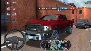 Uber Driving Simulator 🚖✨ Taxi Sim#2024   Ram pickup Car games 3D Android jos Gameplay