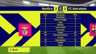 Benfica vs Barcelona Match highlights Intense match #gaming #efootball #efootball2023 #soccershorts