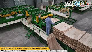 How to Join Small-sized Single Sheets of Core Veneer into One?——to See Minghung Wood Machine Make it