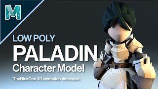 Low Poly Paladin Character Model | Autodesk Maya 2019 for Beginners | TheNiceOne 3D