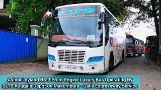 Ashok Leyland BS-3 Luxury Bus Operating by SLTB Koggala Depot on Makumbura Galle Expressway Service