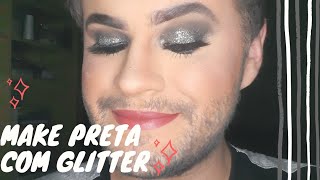 Make preta com glitter