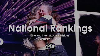 February 29, 2024 - National Rankings for Elite and International Divisions