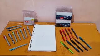 Unboxing and Review of flair yolo color pen set VS flair v2 color gel pen set