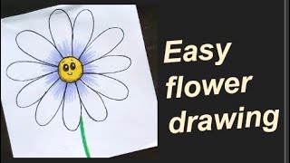 How to draw a flower | Easy cute flower drawing |