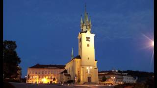 Příbram kostel sv. Jakuba stmívání timelapse 2016-07-28